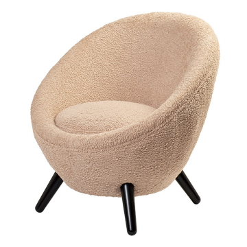 Кресло искусственный каракуль розовый 79*83*83см