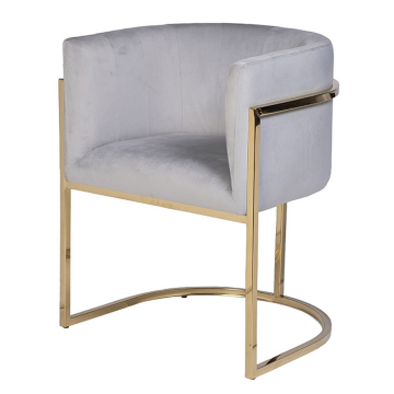 Стул обеденный велюр серо-голубой 54*56*72см