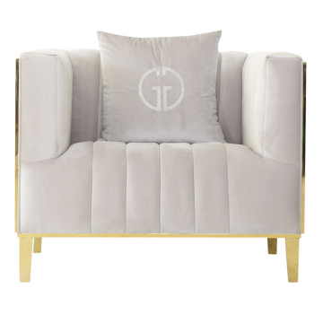 Кресло Basel велюр серый 98*87*79см