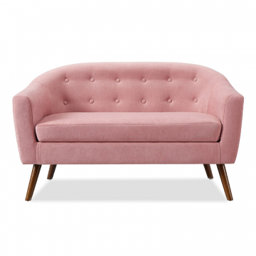 Диван Florence 2-х местный, коралловый/орех