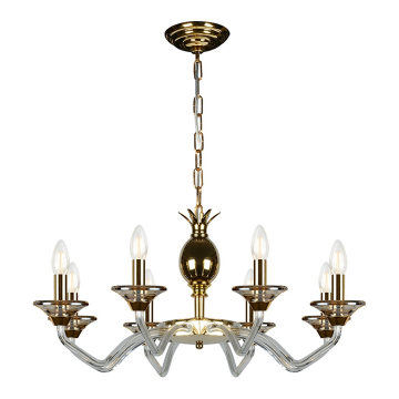 Подвесная люстра iLamp Flo YT2049-8 GD+Cear