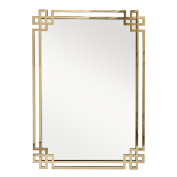 Зеркало в металлической раме цвет золото 71*102см