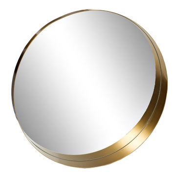 Зеркало в металлической объемной раме золото d80*10 см