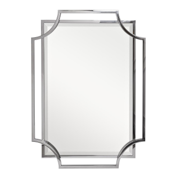 Зеркало в стальной раме цвет хром 78*108см