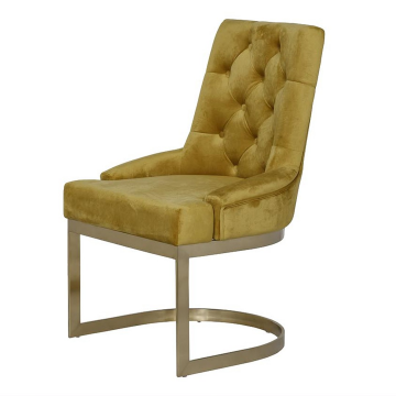 Стул велюр оливковый/матовое золото 65*61*93см