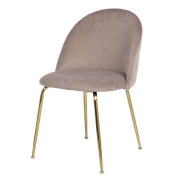 Стул велюр бежевый металлические ножки 50*53*77см