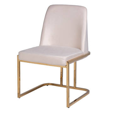 Стул велюр кремовый/золото 54*56*89см