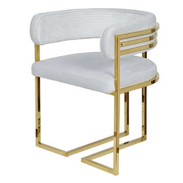 Стул велюр светло-серый/золото 61*60*74см