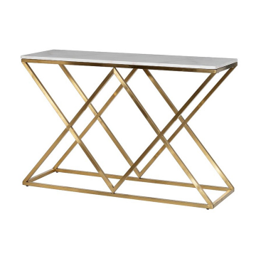 Консоль Bianco Namibia белый мрамор/матовое золото 120*40*78