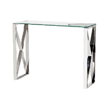 Консоль прозрачное стекло/хром 80*30*78см
