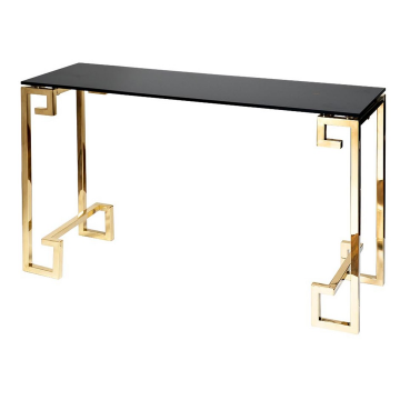 Консоль черное стекло/золото 120*40*78см