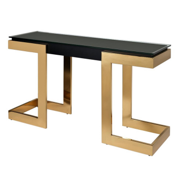 Консоль Marbella черный/золото 130*37*76,5см