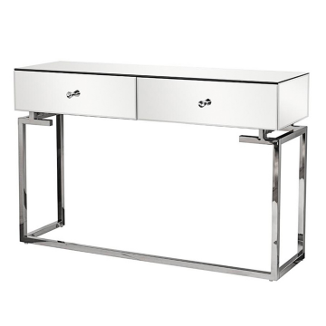 Консоль зеркальная с двумя ящиками 120*35*77см