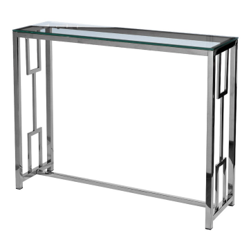 Консоль прозрачное стекло/хром 100*30*78см