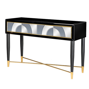 Консоль 2 ящика зеркало двухцветное 120*42*75см