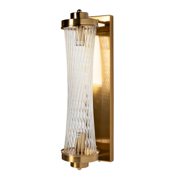 Бра латунь стекло прозрачное 12*18*h.50см