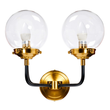 Бра Simple M латунь стекло прозрачное 32*23*h32 см