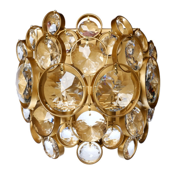 Бра Lustro латунь/стекло прозрачное 22*13*h22см