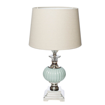 Лампа настольная плафон бежевый d33*60см (2)