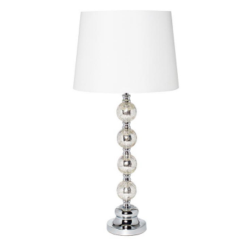 Лампа настольная плафон белый Д24 В60(2)