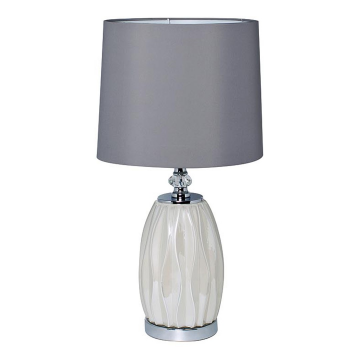 Лампа настольная плафон светло-серый d30*62см (2)