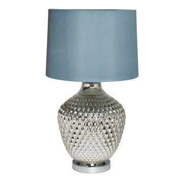 Лампа настольная плафон синий d38*65см