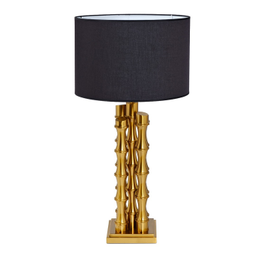 Лампа настольная Bamboo плафон черная, черный/латунь 45*h90см