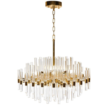 Люстра Serena прозрачное стекло/золото d80см h65см