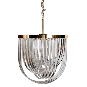 Люстра потолочная стекло/золото d54*64см