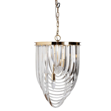 Люстра потолочная стекло/золото d40*61см