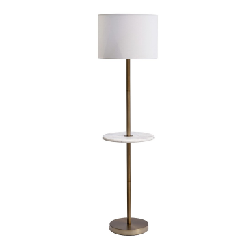 Торшер с мраморным столиком плафон белый 38*h.150 см