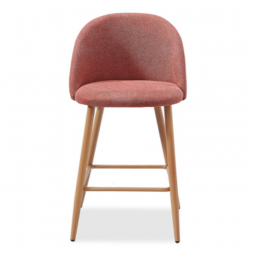 Стул полубарный Matt, темно-розовый/дерево