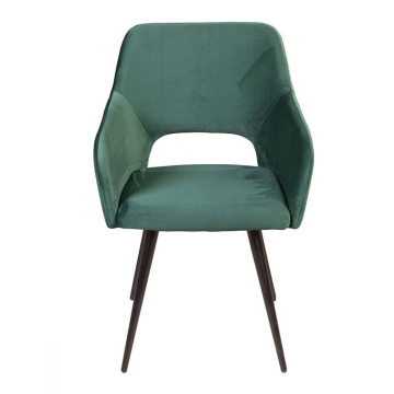 Стул Charlie поворотный 90 градусов, функция возврата, антишум, бархат зеленый 19 13584