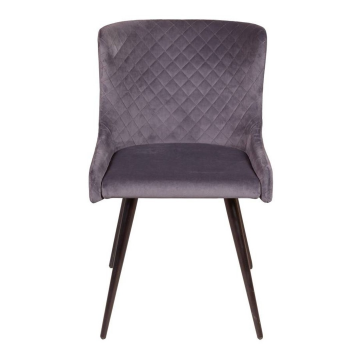 Стул JAZZ ромб поворотный 90 градусов, функция возврата, антишум, бархат серый 27 13589