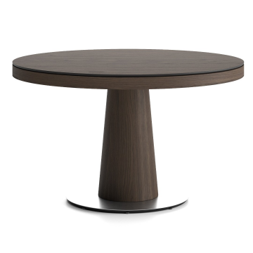 Обеденный стол Алтай 1100 Х 750 ШПОН / НЕРЖАВЕЙКА / ШПОН