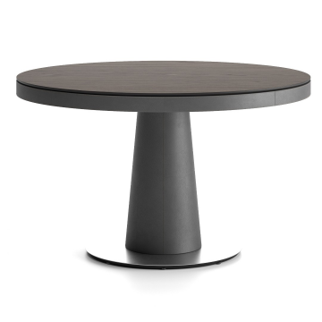 Обеденный стол Алтай 1270 Х 750 КОЖА / НЕРЖАВЕЙКА / ШПОН