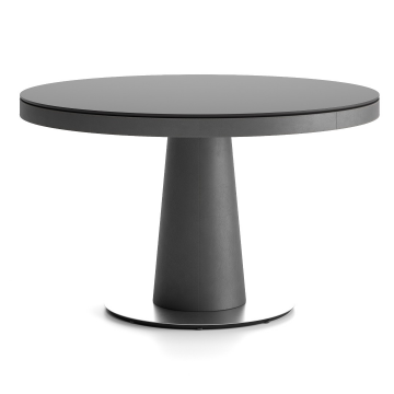 Обеденный стол Алтай 1100 Х 750 КОЖА / НЕРЖАВЕЙКА / FENIX NTM