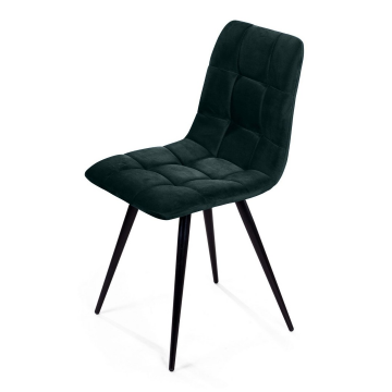 Стул UNO, бархат зелёный 19/ чёрный конус 74634