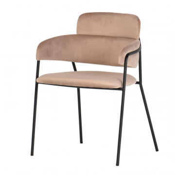 Стул Napoli латте с черными ножками