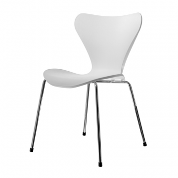 Стул Seven белый с хромированными ножками