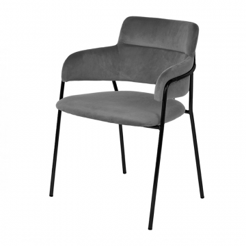 Стул Napoli серый с черными ножками