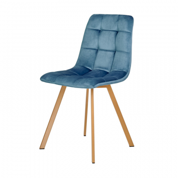 Стул Easy тёмно-бирюзовый с ножками под дерево