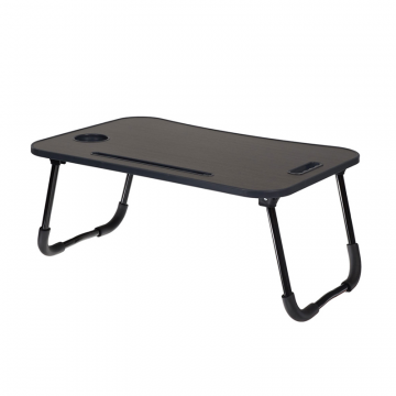 Стол складной с подстаканником «ЛАЙТ», 59,5x39,5x26,4см, мдф, металл, темн. дерево, чёрный