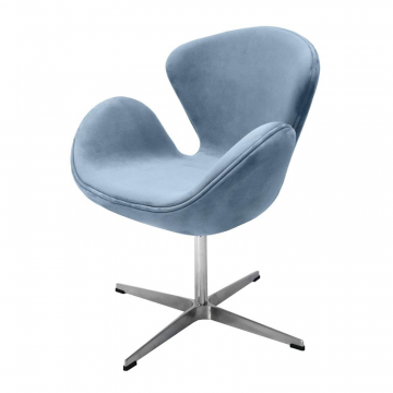 Кресло SWAN CHAIR серый, искусственная замша