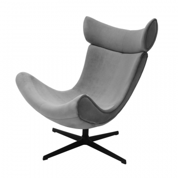 Кресло TORO серый, искусственная замша