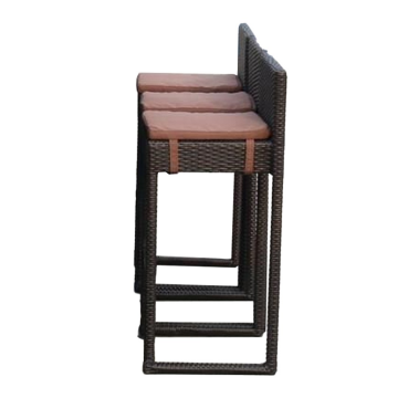 Плетеный барный стул Y390A-W63 Brown