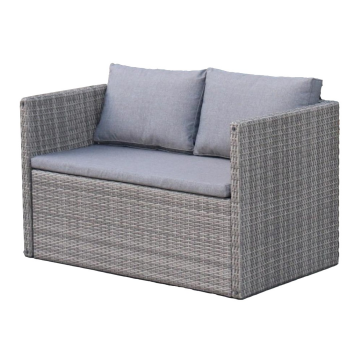 Плетеный диван-трансформер S330G-W78 Grey