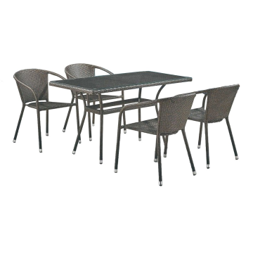 Комплект плетеной мебели T286A/Y137C-W53 Brown (4+1)