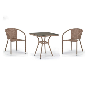 Комплект плетеной мебели T282BNT/Y137C-W56 Light brown 2Pcs