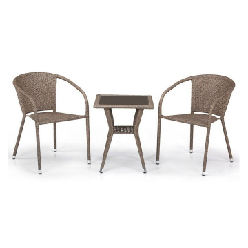 Комплект плетеной мебели T25B/Y137C-W56 Light brown 2Pcs